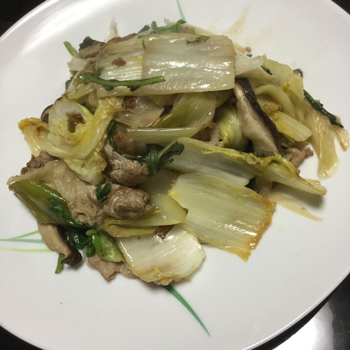 干し野菜の豚肉炒め